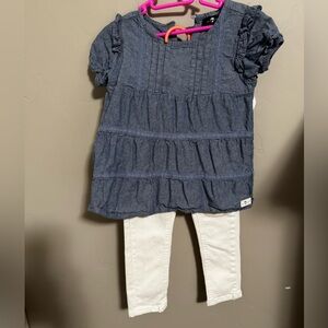 7 For All Mankind Blue and White Kids Matching Set